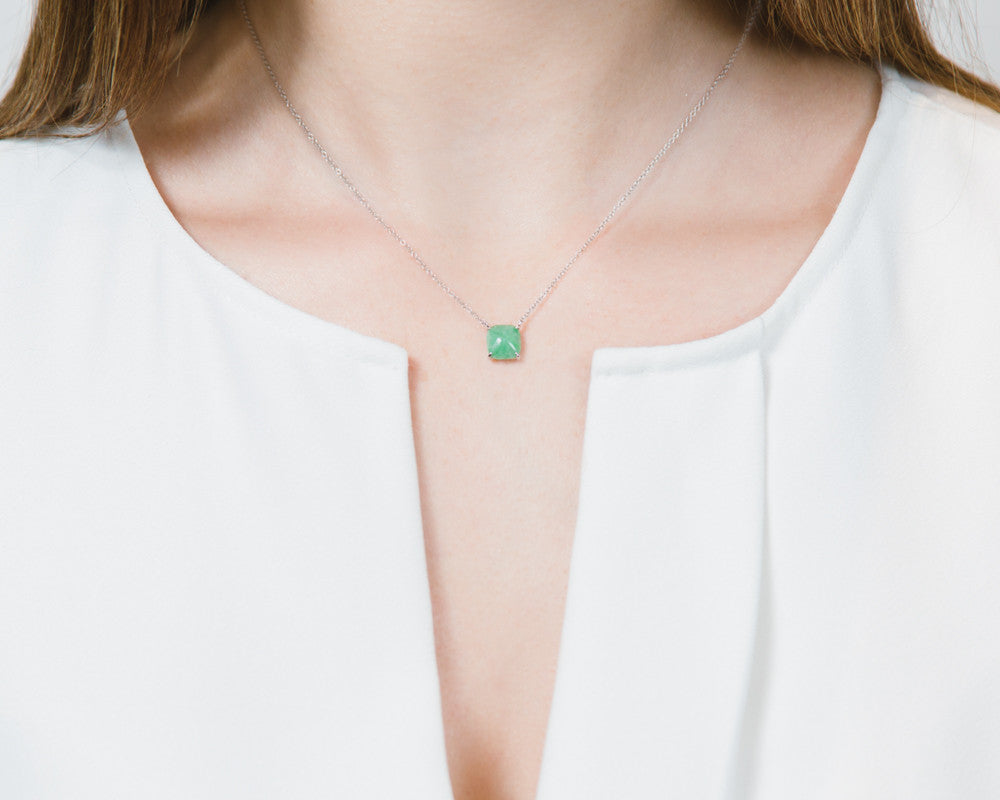 Jade Pendant Necklace by TRACE Jade Jewelryجؤه´جؤپت| 14k white gold