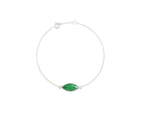 Marquise Green Jade Women's Bracelet | Modern Jade Jewelery by TRACE