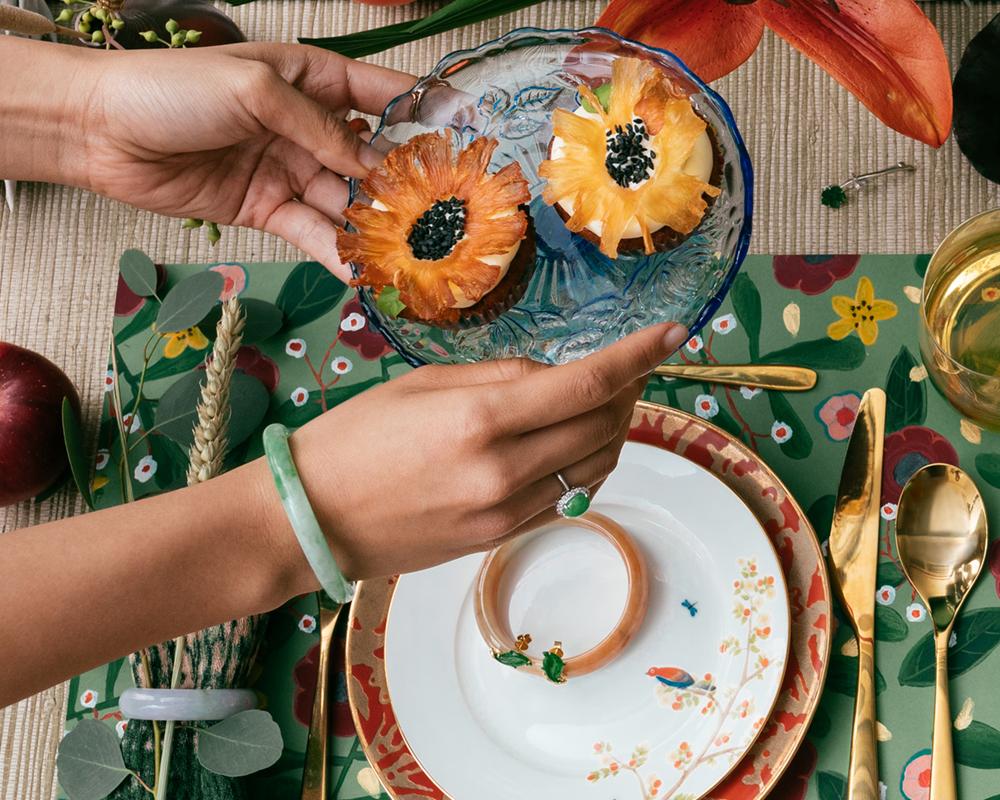 Natural jadeite jewelry with creative photography | TRACE Modern Jade