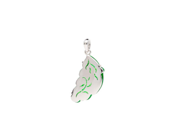 Back Side Design of Carved Jade Butterfly Pendant | Natural Jadeite Pendant by TRACE