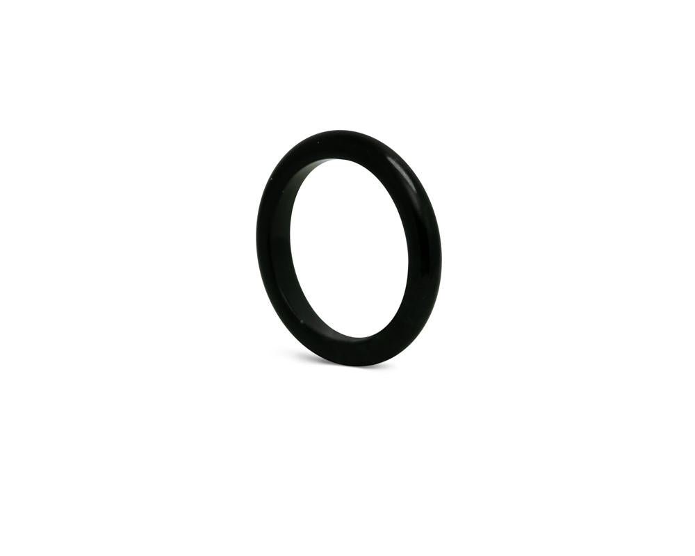 Natural Black Jade Ring | Solid Grade A Jadeite | tracejade.com