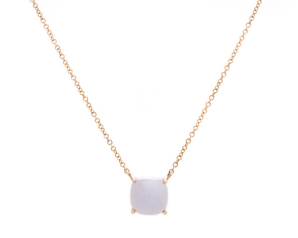 Light Purple Jade Pendant Necklace in Rose Gold | Modern Jade Designs by TRACE