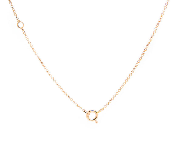 Adjustable necklace chain in 14k rose gold