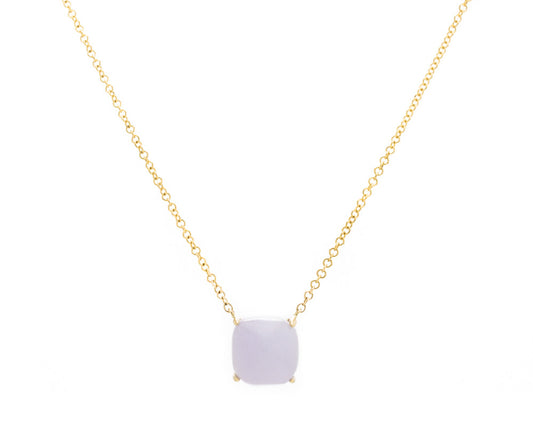 Light Purple Jade Pendant Necklace in Yellow Gold | Modern Jade Designs by TRACE