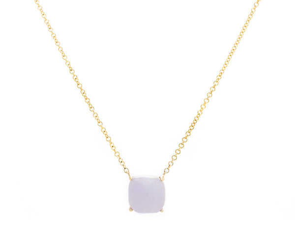 Light Purple Jade Pendant Necklace in Yellow Gold | Modern Jade Designs by TRACE