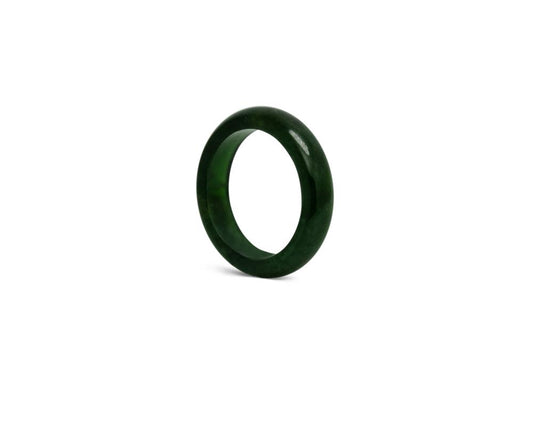 Natural Dark Green Jade Ring | Solid Grade A jadeite at TRACE