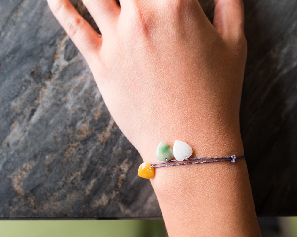 Colorful Jade Charm Bracelet | Modern Jade Jewelry by TRACE