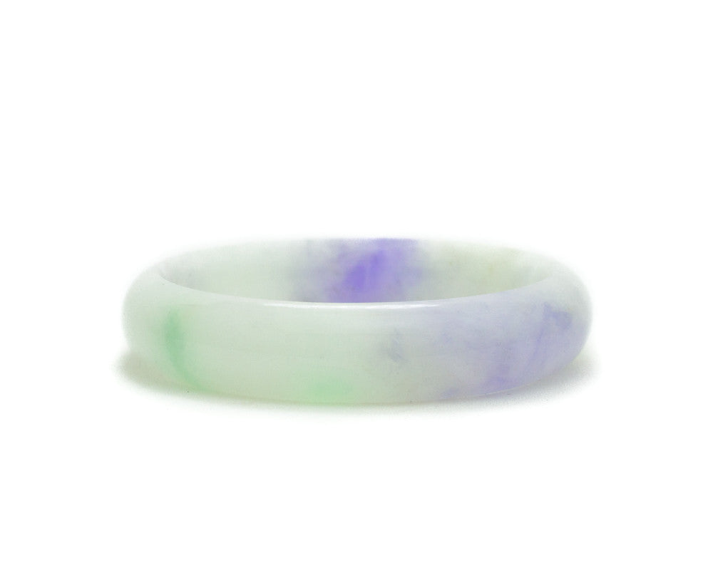 Jade Baby Bangle in Green and Purple Jade