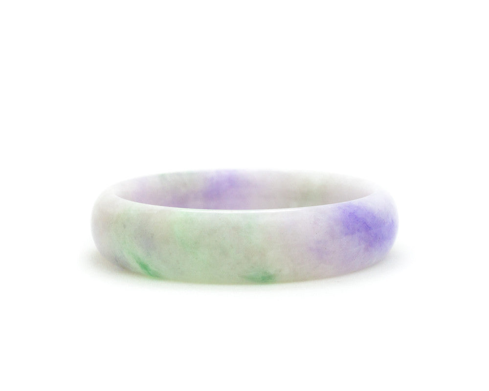 Jade Baby Bangle in Green and Purple Jade