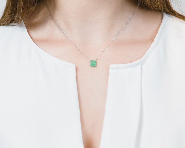 Jade Pendant Necklace by TRACE Jade Jewelryجؤه´جؤپت| 14k white gold