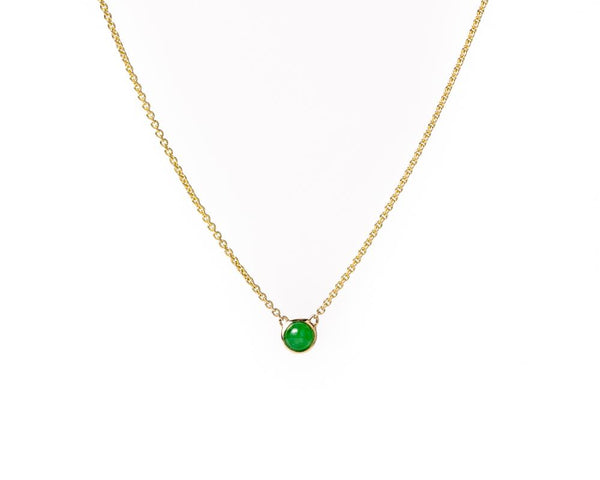Yellow Gold Translucent Green Jade Necklace | Grade A Jadeite Necklaces | Jade jewelry by TRACE