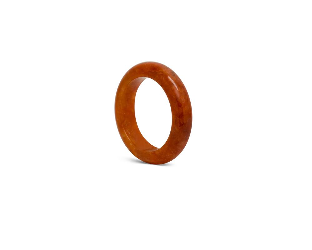 Orange Red Jade Stone Ring | Solid Grade A jadeite at tracejade.com