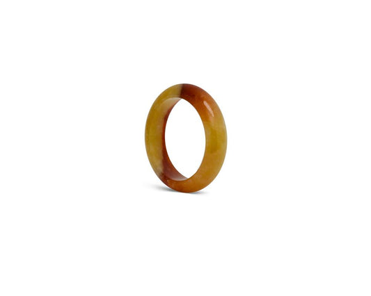 Caramel Brown Jade Ring | Modern jade designs at TRACE