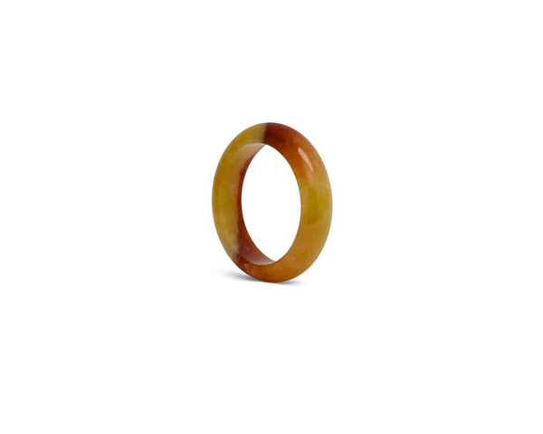 Caramel Brown Jade Ring | Modern jade designs at TRACE