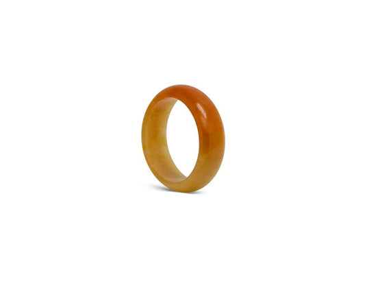 Yellow Orange Jade Ring | Solid Grade A jadeite at TRACE