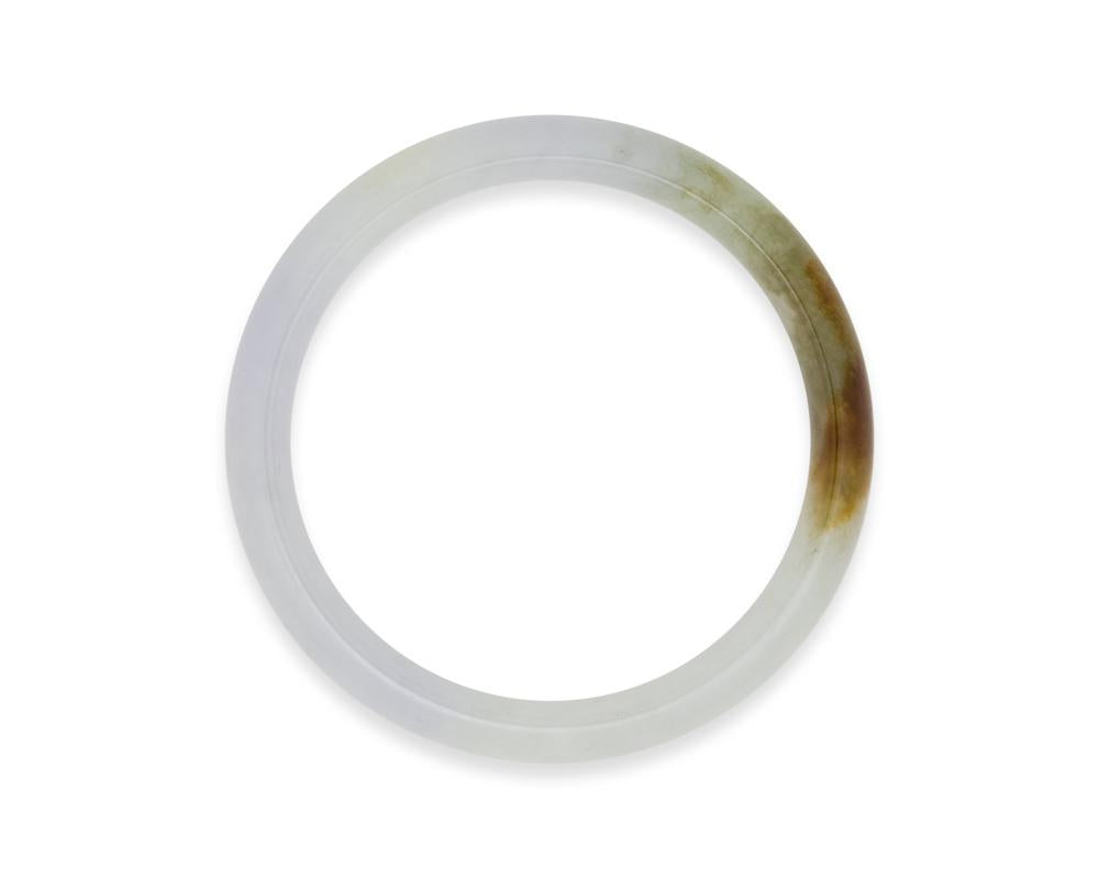 Lavender Jade Bangle in D-Shape Cut | TRACE modern jade