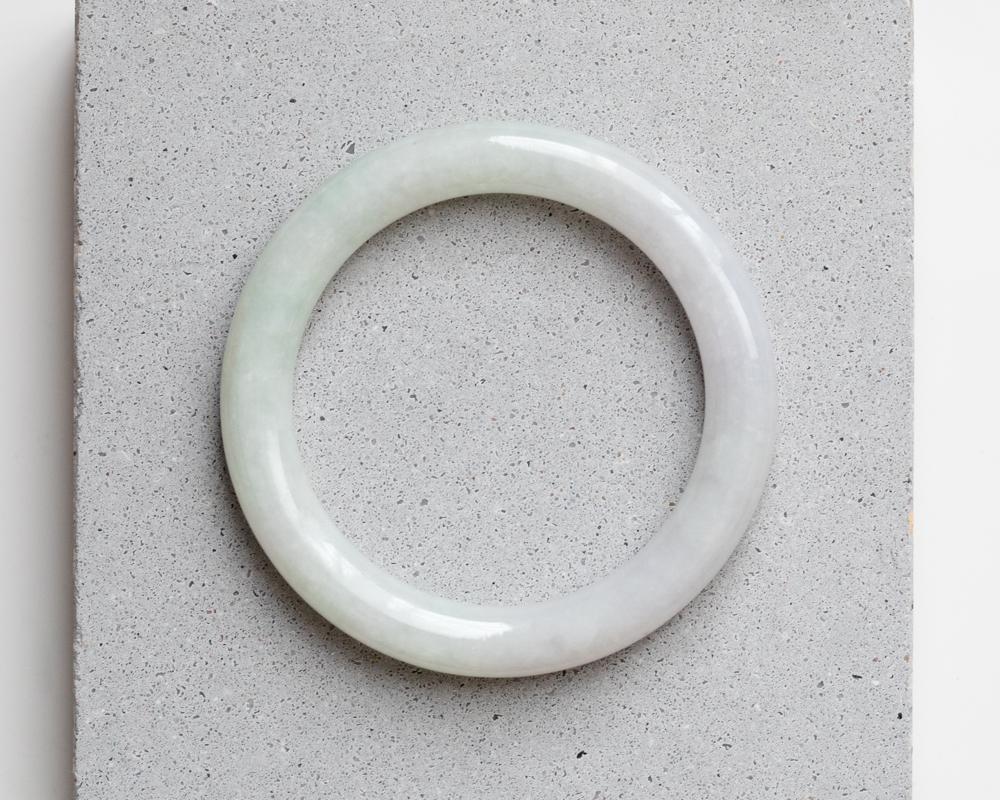 Green and Lavender Jade Bangle | Grade A Jadeite Bangle | Jade jewelry by TRACE