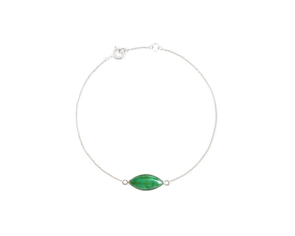 Marquise Green Jade Women's Bracelet | Modern Jade Jewelery by TRACE