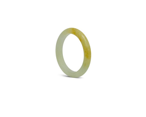 Yellow & Green Solid Jade Ring | Solid Grade A jadeite at TRACE